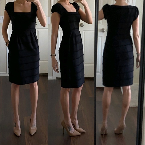 Nanette Lepore Dresses & Skirts - Nanette Lepore black fringe work sheath dress